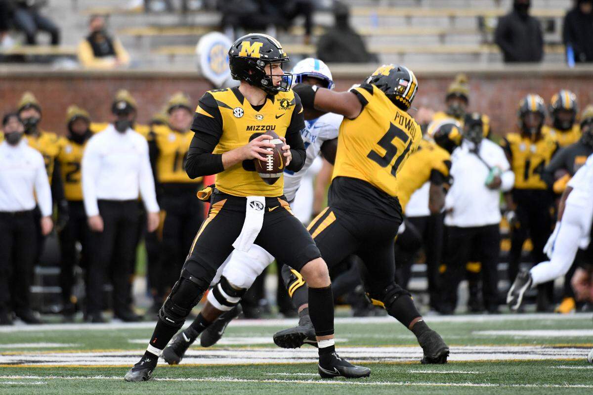 Missouri quarterback Connor Bazelak led the Tigers to a 20-10 victory over Kentucky last season in Columbia, Mo., snapping a five-game win streak for the Wildcats in the head-to-head series.