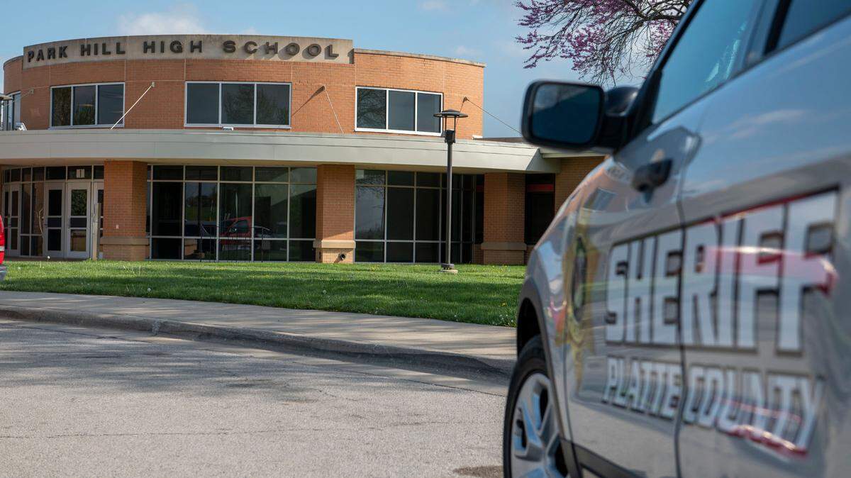 Law enforcement officers were called to an incident at Park Hill High School in Kansas City on Thursday, April 28, 2022.