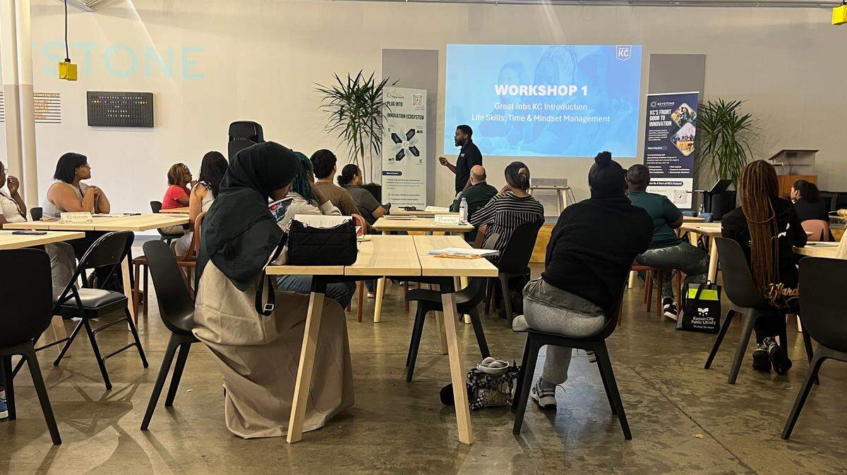 Workshop facilitator Donald Jones III leading a workshop on Monday, July 7.