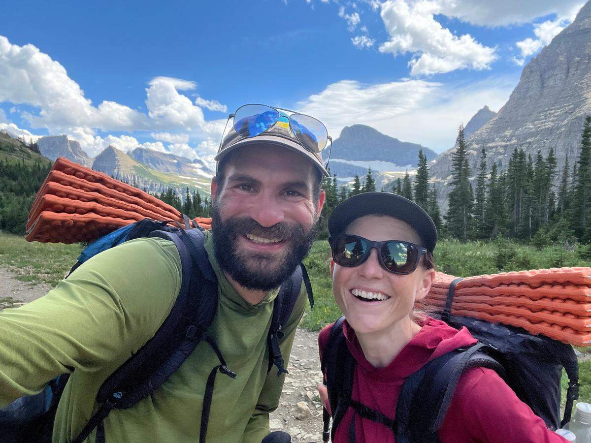 Husband-and-wife hikers Tim Beissinger and Renee Miller.