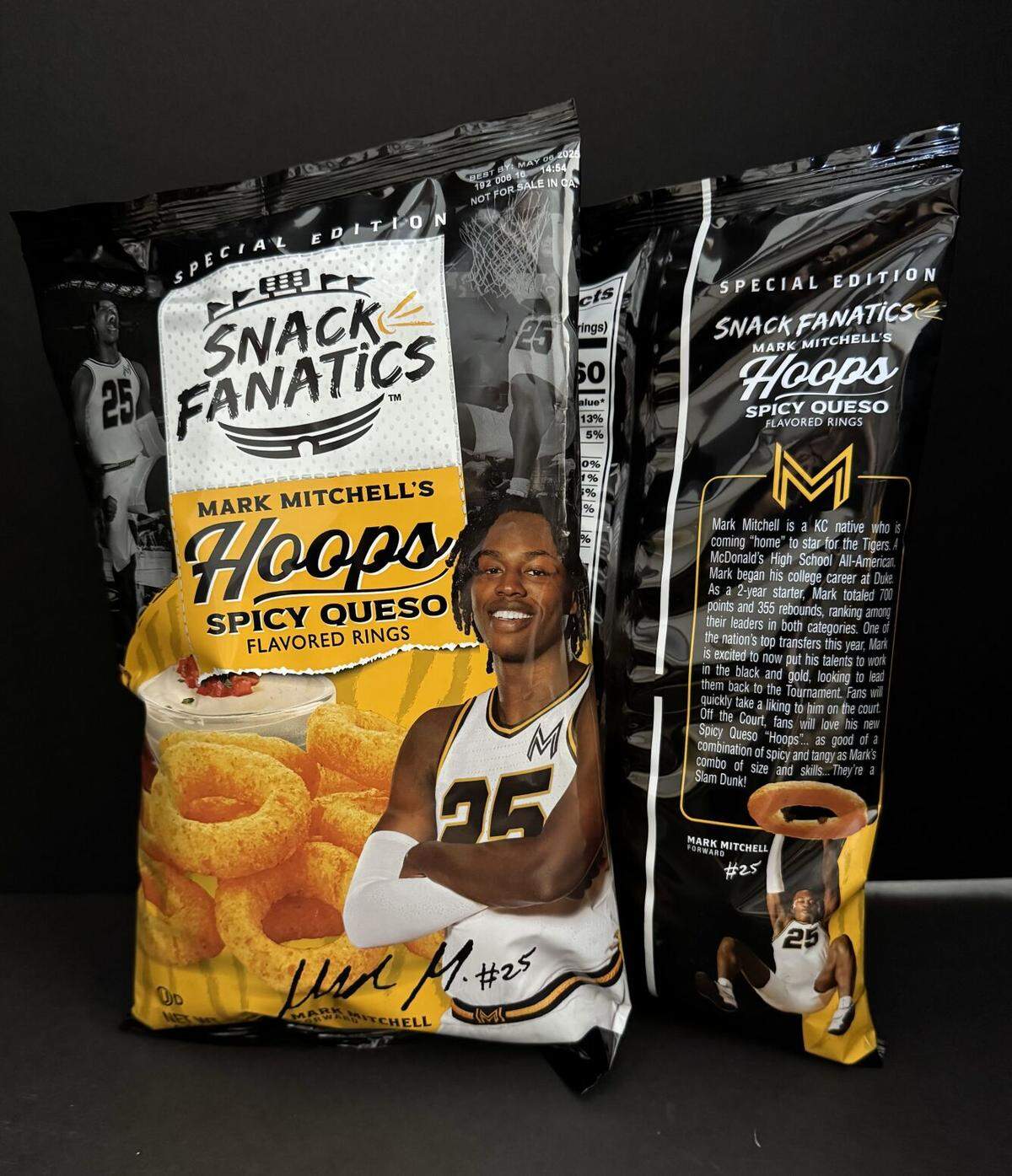 Missouri basketball standout Mark Mitchell has an NIL deal with Haystack Sourcing Solutions for spicy queso rings.