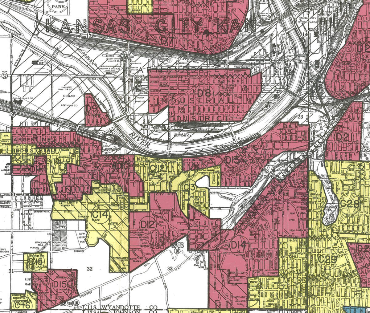 The 1939 Residential Security Map that “redlined” Argentine and surrounding neighborhoods in Kansas City, Kansas