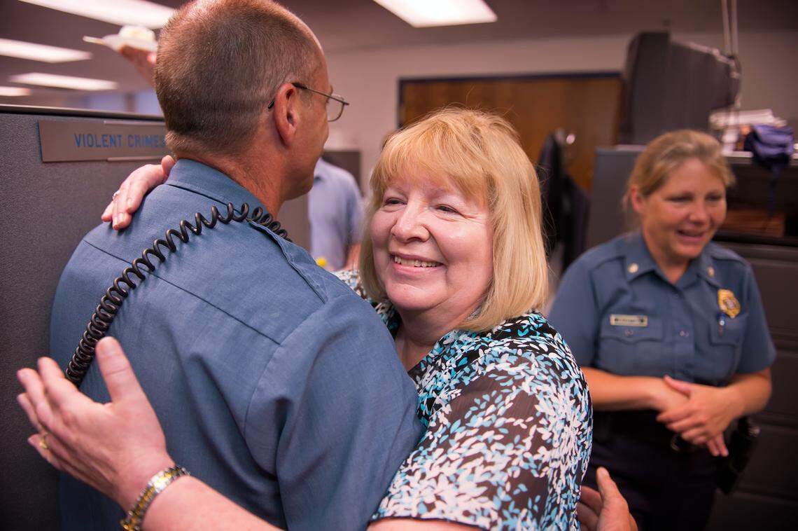 Janna Eikel, center, a former detective with the Kansas City Police Department, helped link DNA evidence from a series of Westport rapes in 1985 and 1986 to Gary Jackman.