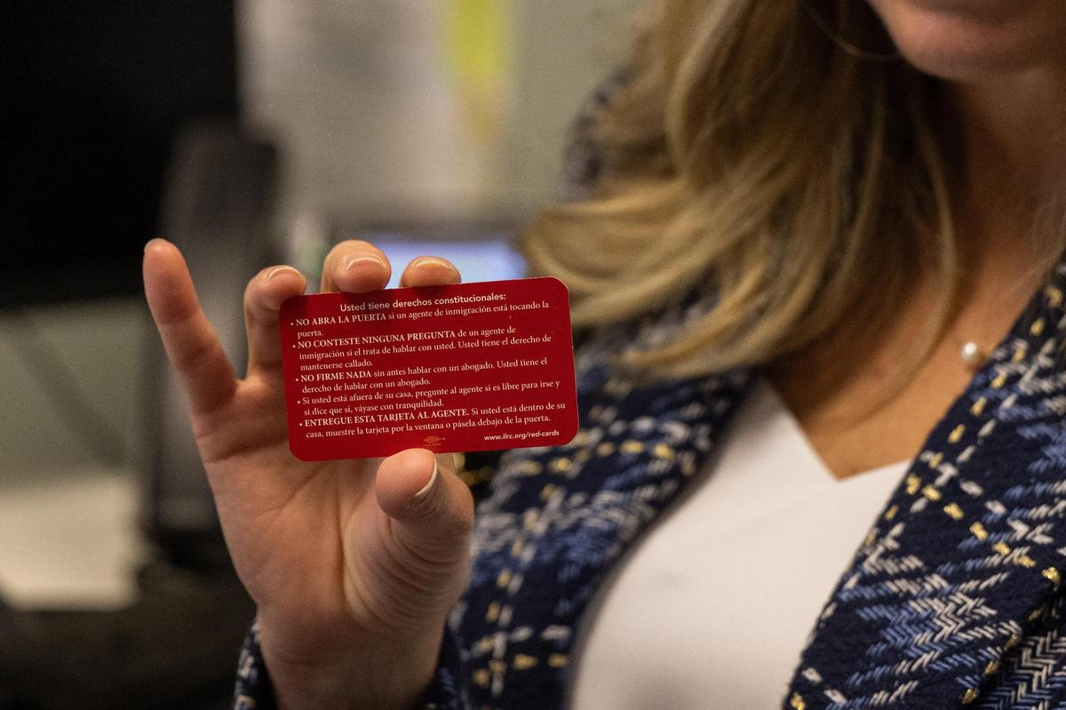 Andrea Martinez, an immigration attorney in Kansas City, is passing out cards to hundreds of immigrants without documentation that spell out their rights should immigration officials attempt to question or detain them.