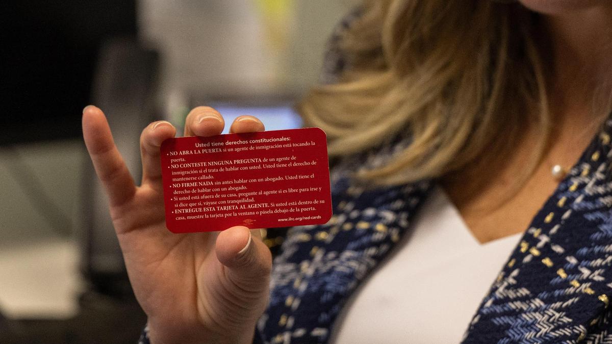 Andrea Martinez, an immigration attorney in Kansas City, is passing out cards to hundreds of immigrants without documentation that spell out their rights should immigration officials attempt to question or detain them.