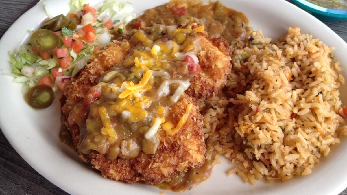 The Elvis Green Chile Fried Chicken from Chuy's.
