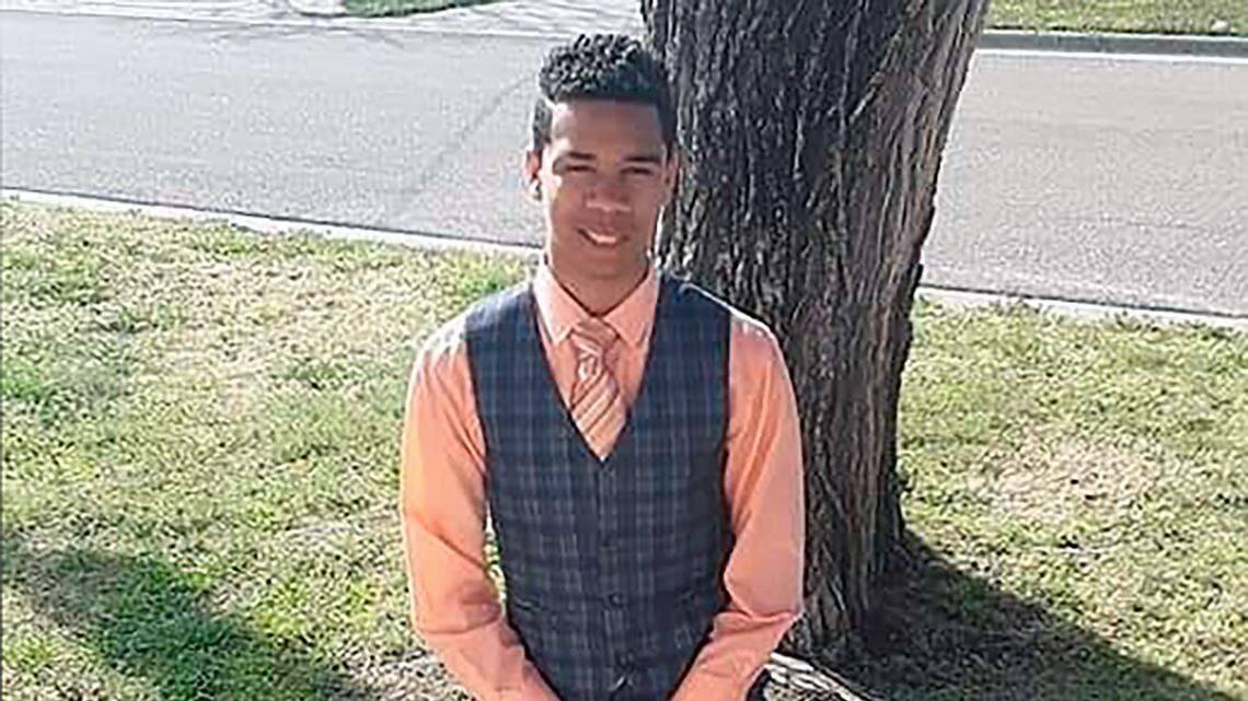 FILE - This April 21, 2019, photo provided by Sarah Harrison shows Cedric Lofton of Wichita, Kan. A Kansas prosecutor, Sedgwick County District Attorney Marc Bennett, said Tuesday, Jan. 18, 2022, he can’t file charges over the death of Lofton, a Black 17-year-old who became unresponsive while being restrained after an altercation with staff at a Wichita juvenile center in September.