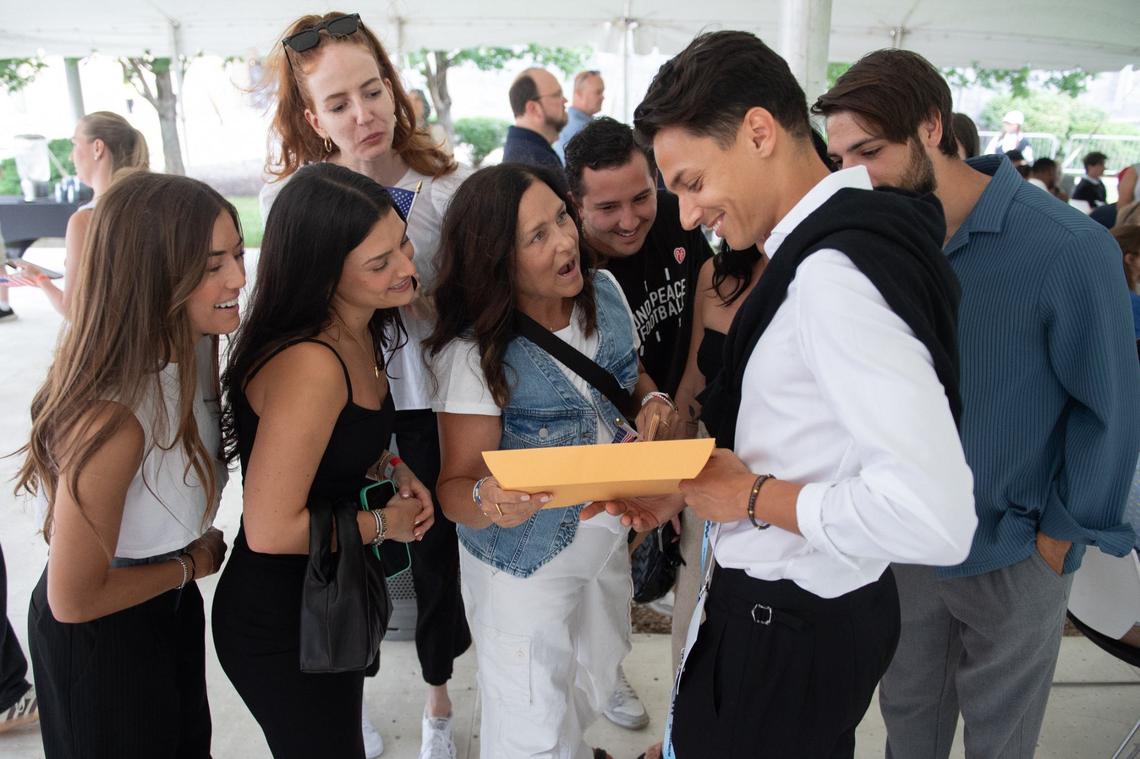 Hungary-born Sporting KC forward Daniel Salloi celebrated with family and friends at his U.S. citizenship and naturalization ceremony, which took place before Sporting’s MLS pro soccer match against Austin FC on June 29, 2024 at the club’s stadium venue in Kansas City, Kan.