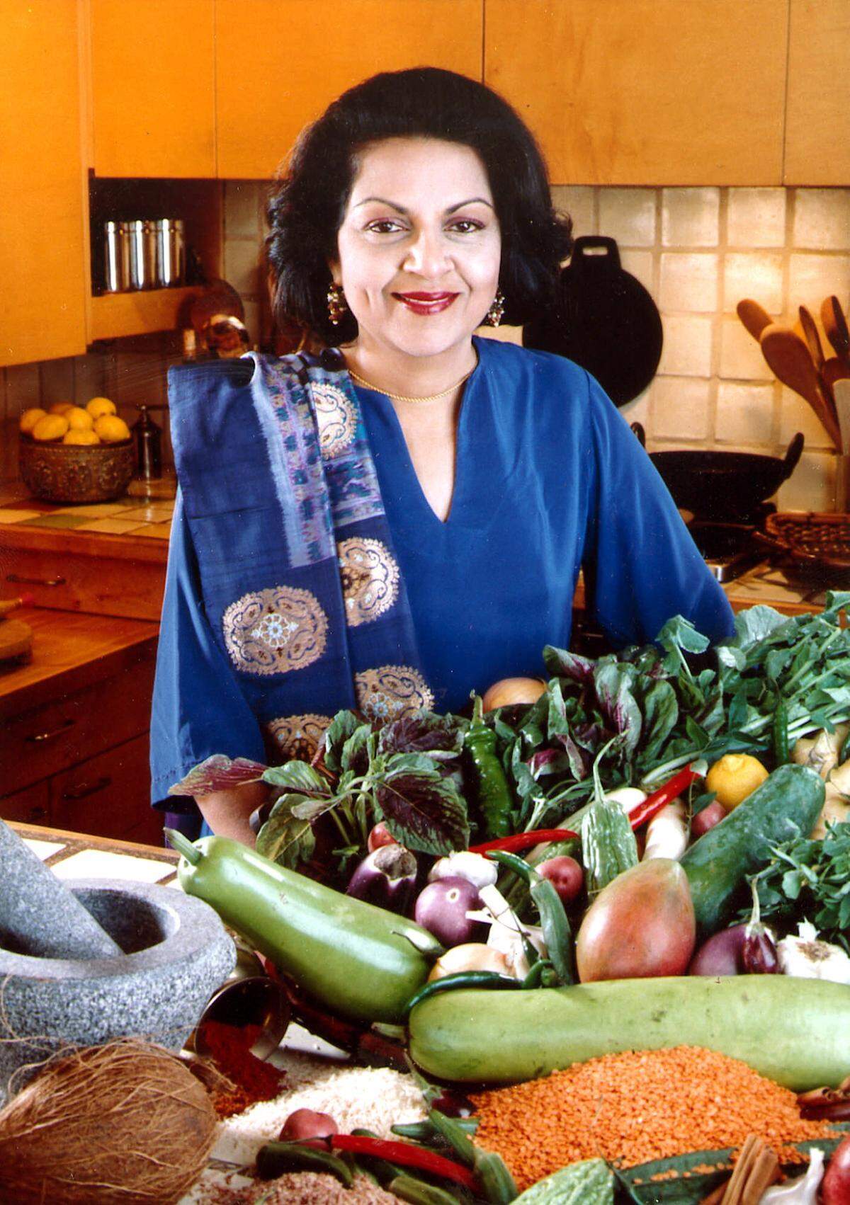 Julie Sahni, an authority on Indian food, is one of the subjects of “Taste Makers” who is still alive.