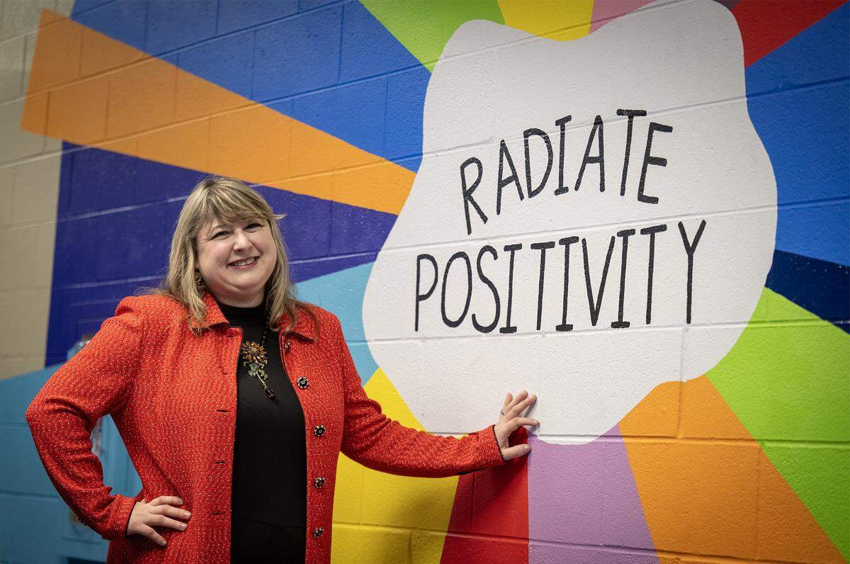 Rachel Marlow, Kansas Teacher of the Year, inspires and empowers her students at Central Elementary School where she teaches music and special education. Marlow talked about the recognition at the Olathe school on Wednesday, Sept. 24, 2025.