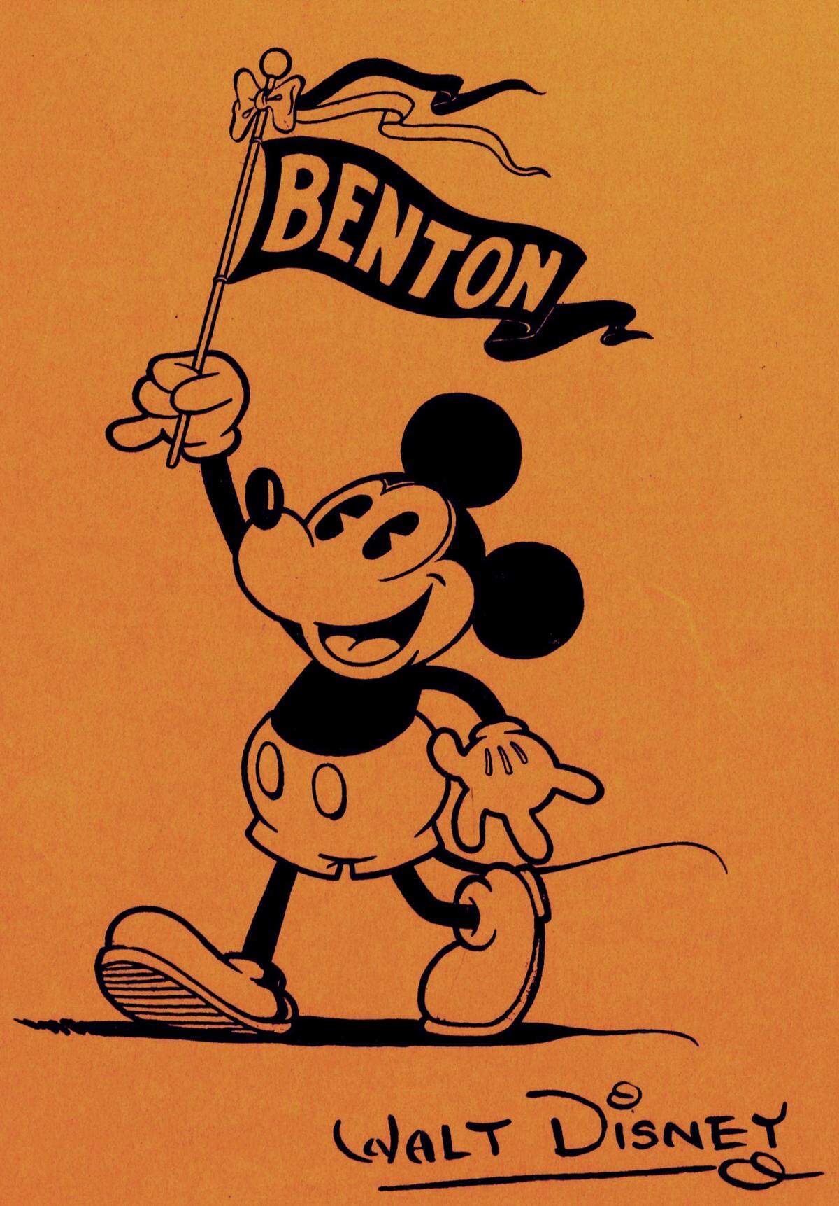 Mickey Mouse from the 1931 edition of the Benton School yearbook