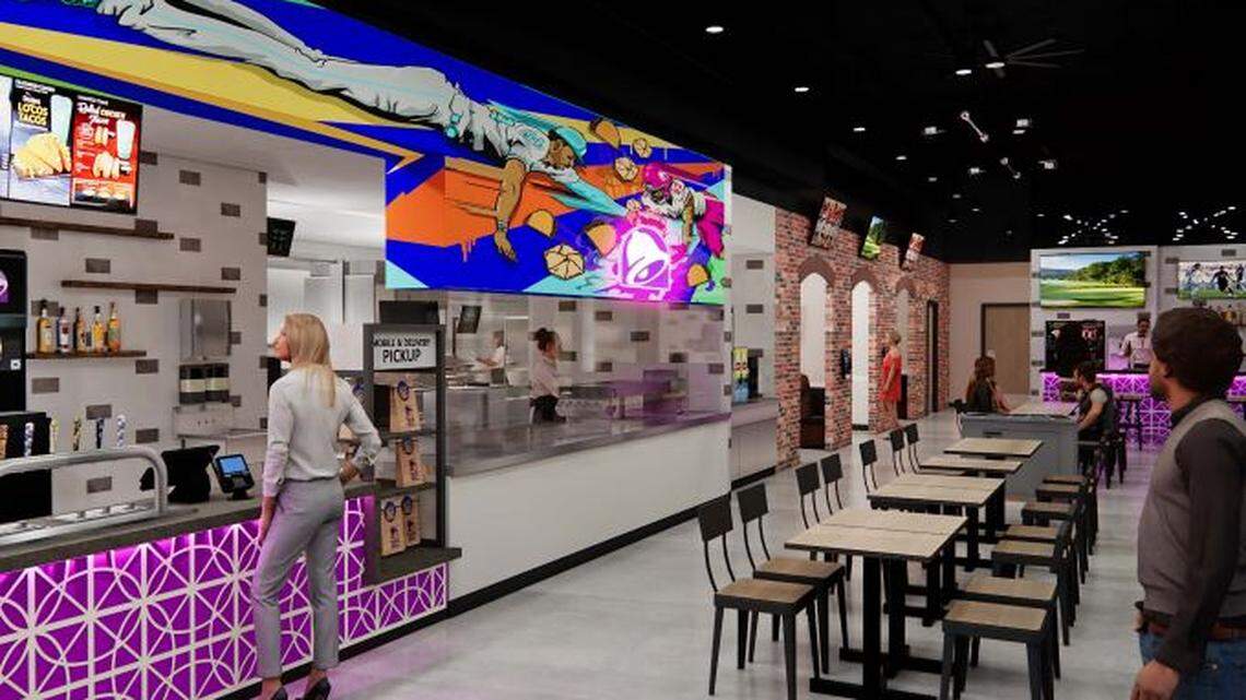 A rendering of the new Taco Bell Cantina coming to Westport.
