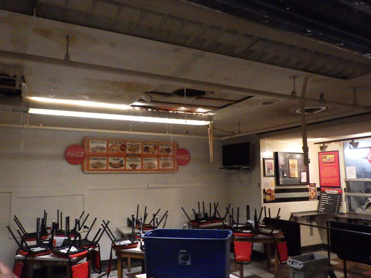 Photos from Kansas City’s Dangerous Buildings inspection show a collapsed ceiling inside of Arthur Bryant’s Barbeque at 1727 Brooklyn Ave. Uploaded on Nov. 18.