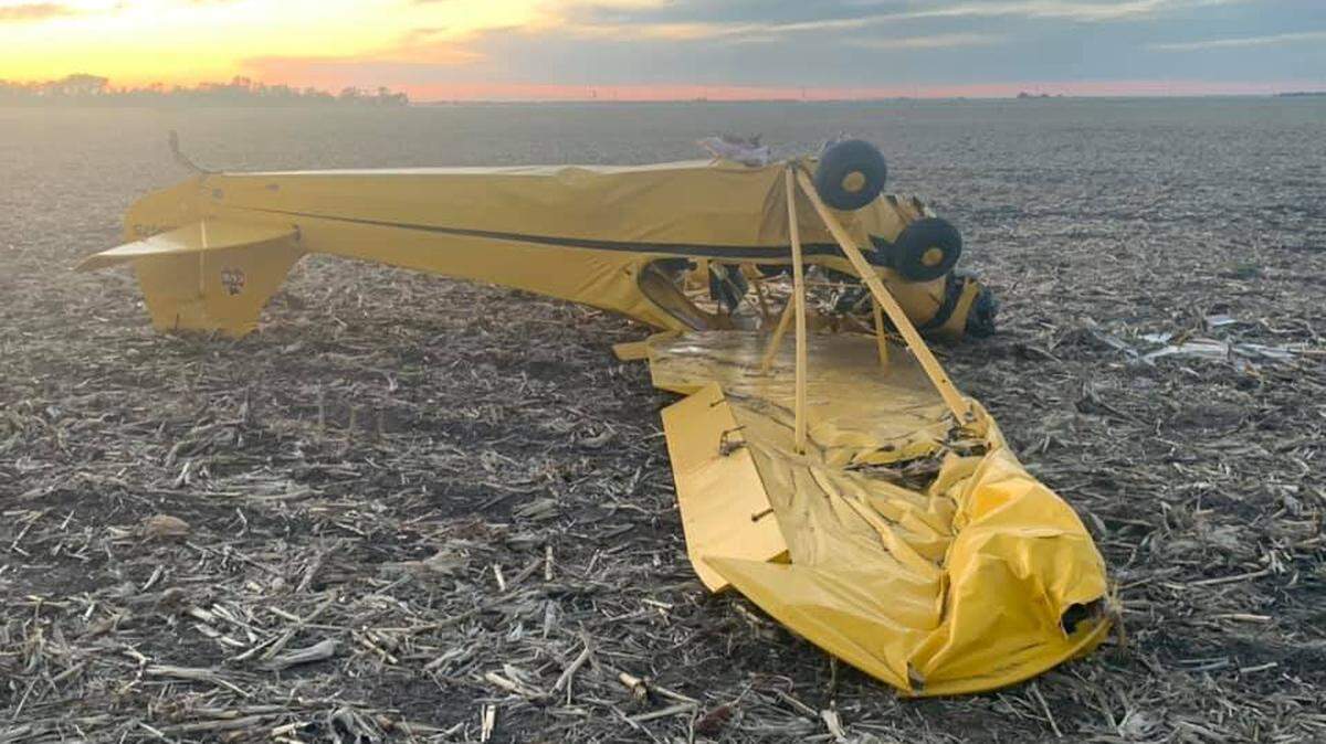 A plane crashed Tuesday in Central City, Nebraska, after it took off without a pilot.