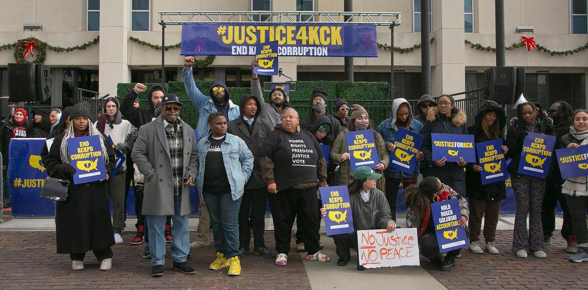 Activists held a rally Thursday outside the Unified Government of Wyandotte County and Kansas City, Kansas, to call for a Justice Department investigation into the KCK Police Department. 