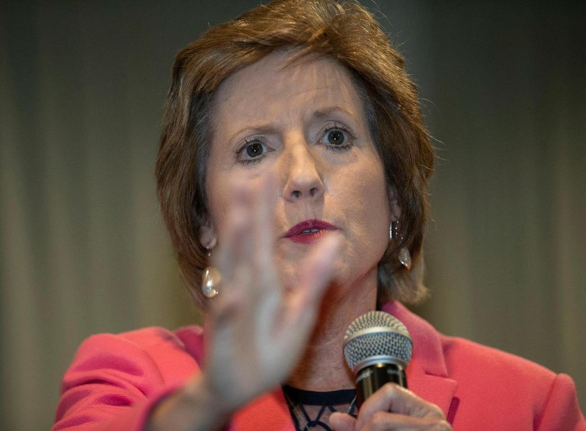 Missouri GOP senate candidate Vicky Hartzler spoke at the candidate forum Friday, Oct. 29, 2021 at Shoal Creek Golf Course in Kansas City.