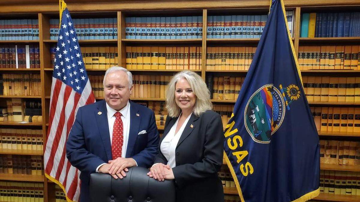 Doug Billings, left, and April McCoy filed together to run for governor and lieutenant governor, respectively. Now, they’re off the Secretary of State’s candidate list after a public falling-out.
