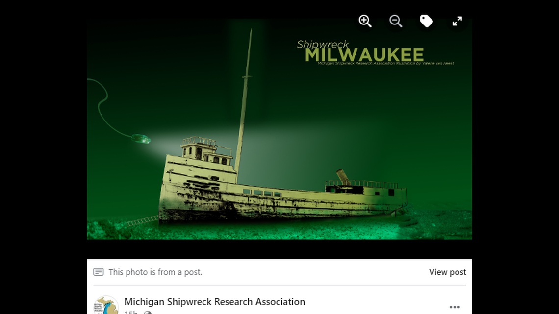 A rendering of the Milwaukee shipwreck.