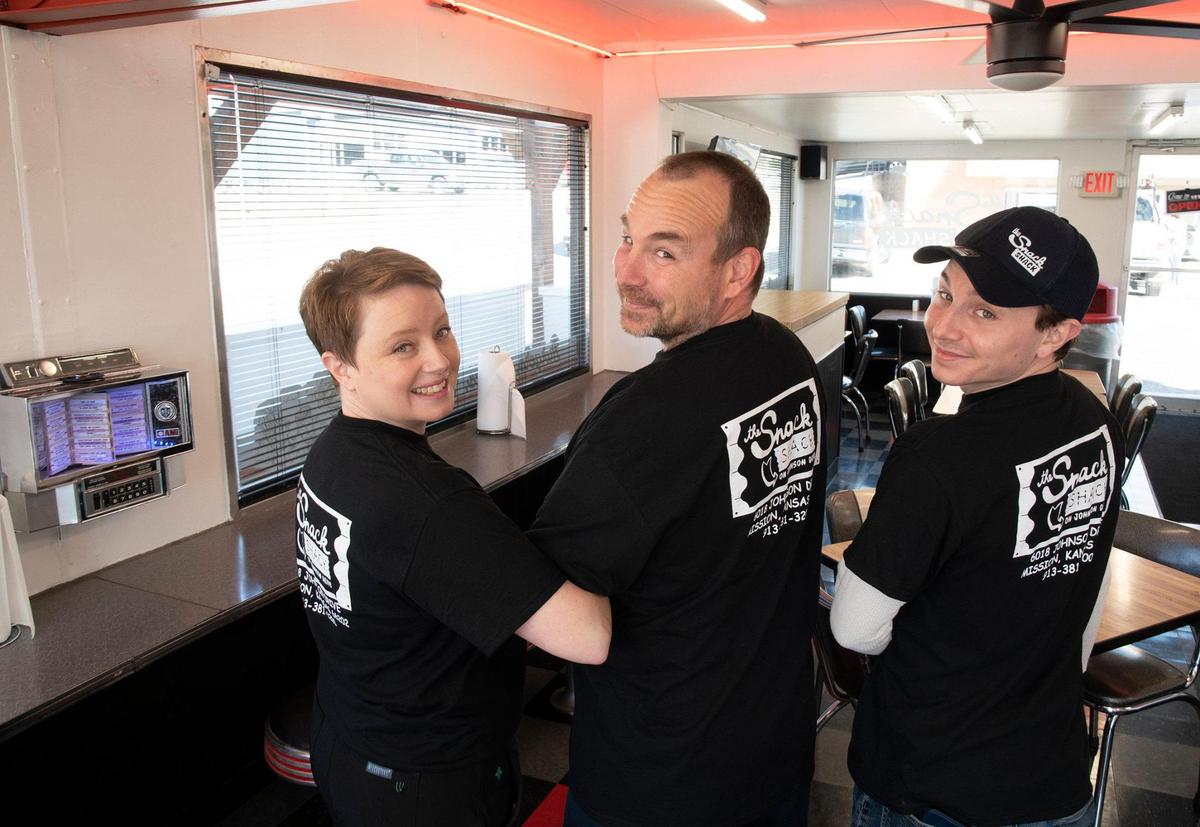 Rayna Andrew, husband Matt Tolle and son Jack Tolle have relocated their popular Snack Shack hamburger joint to 6018 Johnson Drive. It opens with regular hours in April.