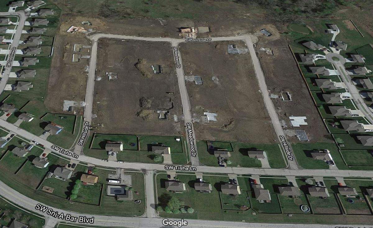 A worker is believed to have been killed when a trench he was working in collapsed shortly before noon Wednesday at a home under construction near Southwest Tisha Lane and Southwest Hillside Drive in Grain Valley. This Google Maps satellite image shows the area of the collapse.