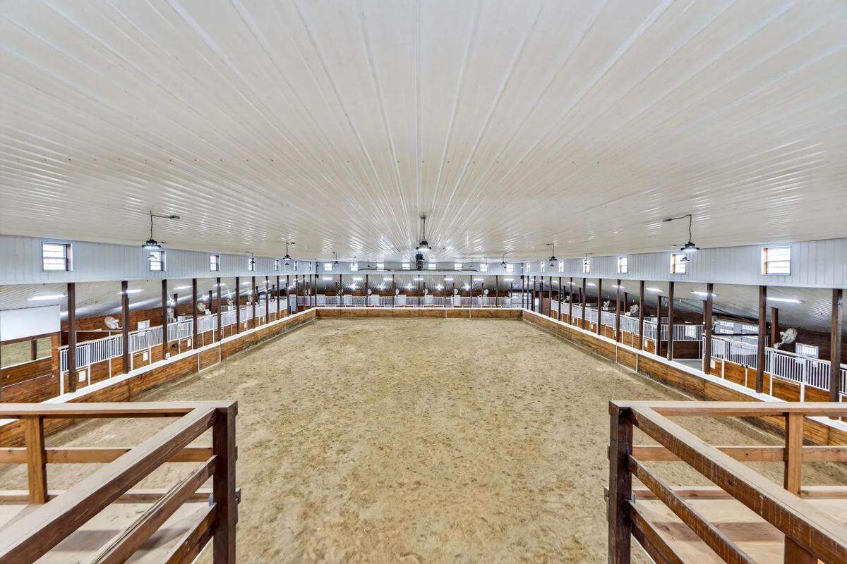 A full-sized equestrian arena is part of the property as well.
