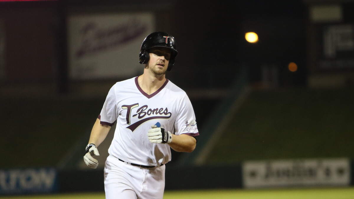 The T-Bones’ Todd Cunningham had two homers on Friday night.