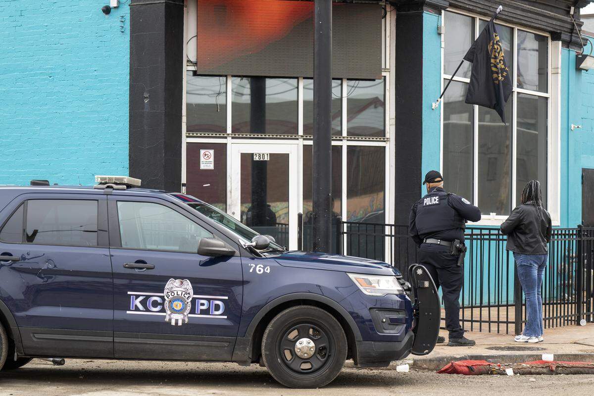 Kansas City Police were on the scene at 2801 Southwest Blvd. following an early morning shooting on Sunday, Feb. 15, 2026. Two women were killed and two others injured during the incident at a Kansas City nightclub. On Tuesday, Feb. 17, 2026, prosecutors have charged a Kansas City, Kansas, man with two counts of second-degree murder.