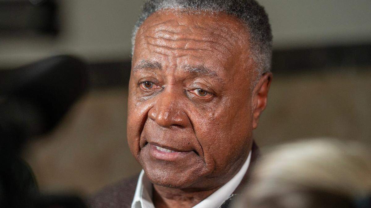 Jackson County Executive Frank White speaks to reporters after a Jackson County Legislature meeting at the Jackson County Courthouse on Monday, Jan. 8, 2024, in Kansas City.