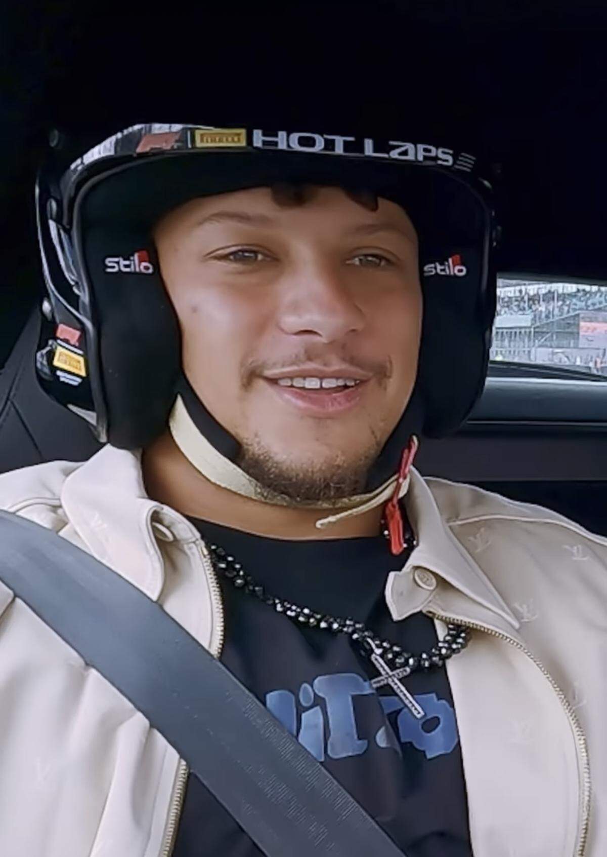 Patrick Mahomes livin’ large at the British Grand Prix.