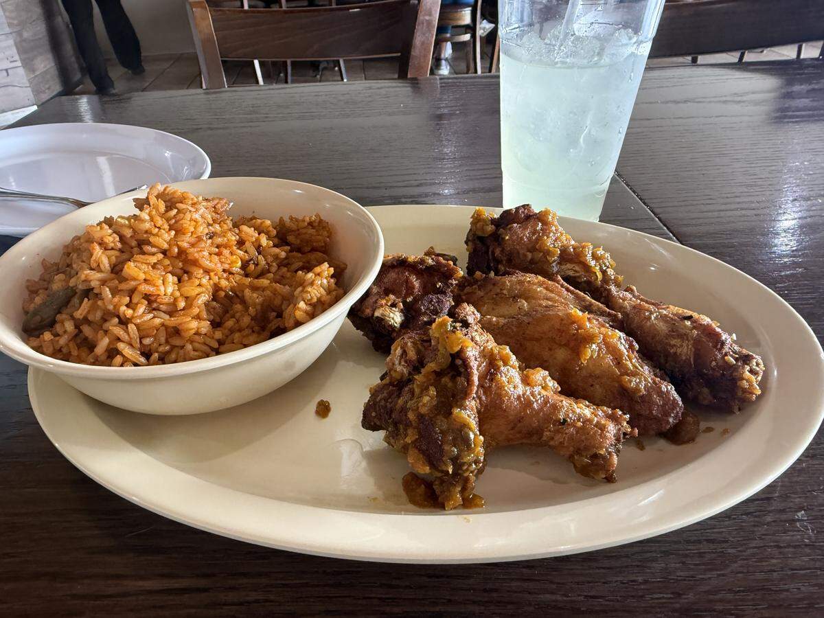 African wings and jollof rice are on the menu at Tasty African Food.
