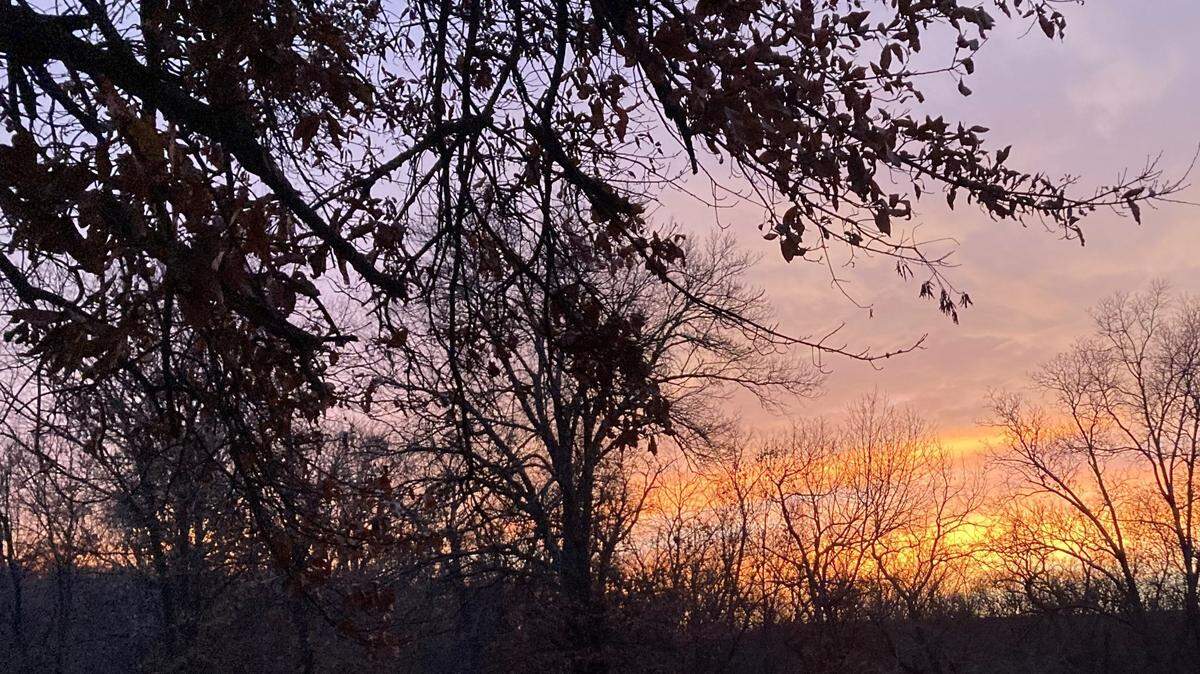 Participants in the preschool twilight hikes will be able to catch sunsets like this one at Ernie Miller Nature Center in Olathe..