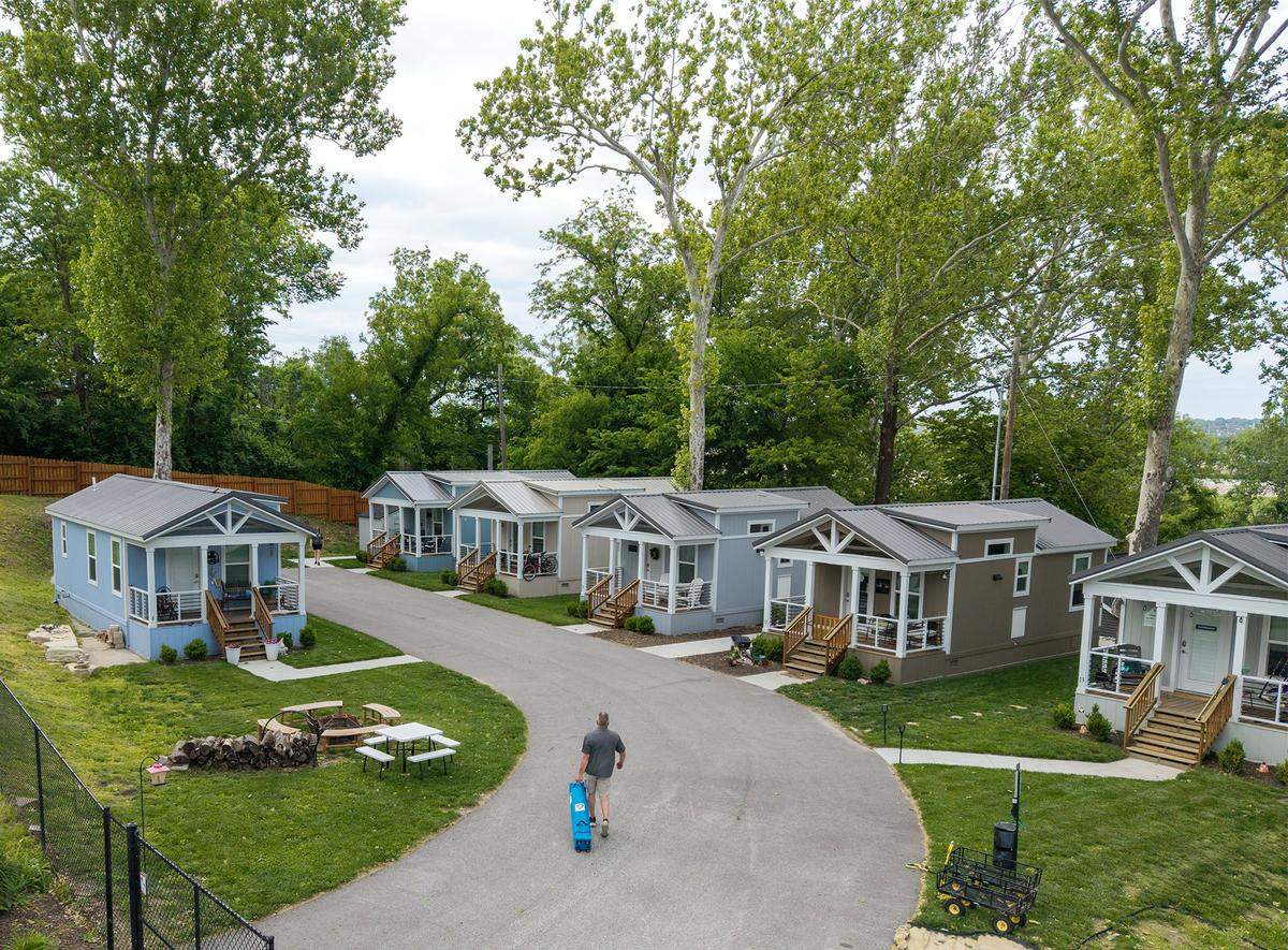 Eden Village of Kansas City offers permanent tiny homes and professional support services for individuals experiencing chronic homelessness. The gated community, 1001 Metropolitan Ave., which opened in 2024, has 22 tiny homes which are all occupied. 
