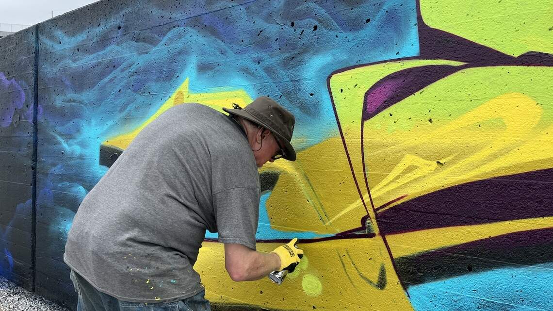 Artists from around the globe are painting Kansas City’s riverfront this weekend
