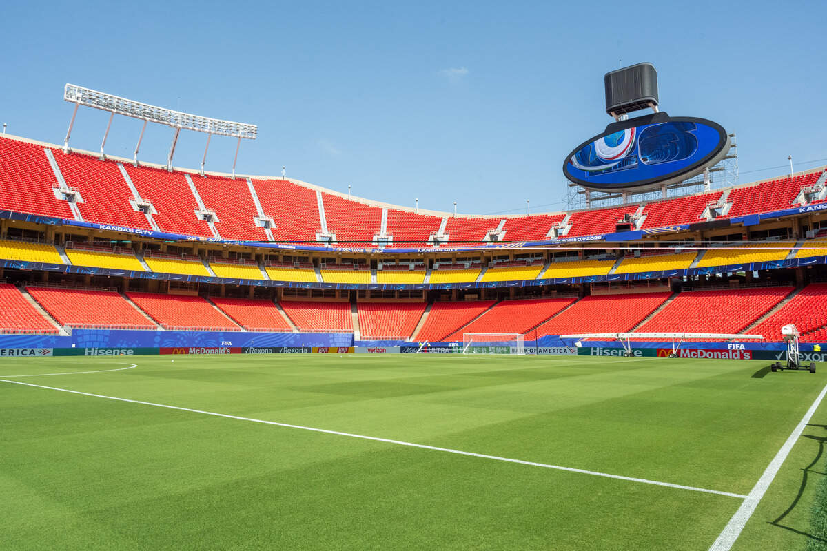 Some of the transformations at Kansas City Stadium, on Monday, June 8, 2026. The stadium is preparing for World Cup matches beginning next week.