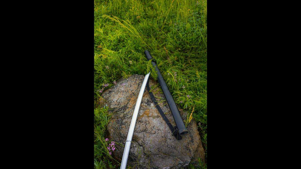 A dad swinging a katana sword struck his daughter in the eye, Indiana cops say. He was sentenced to five years in prison. 