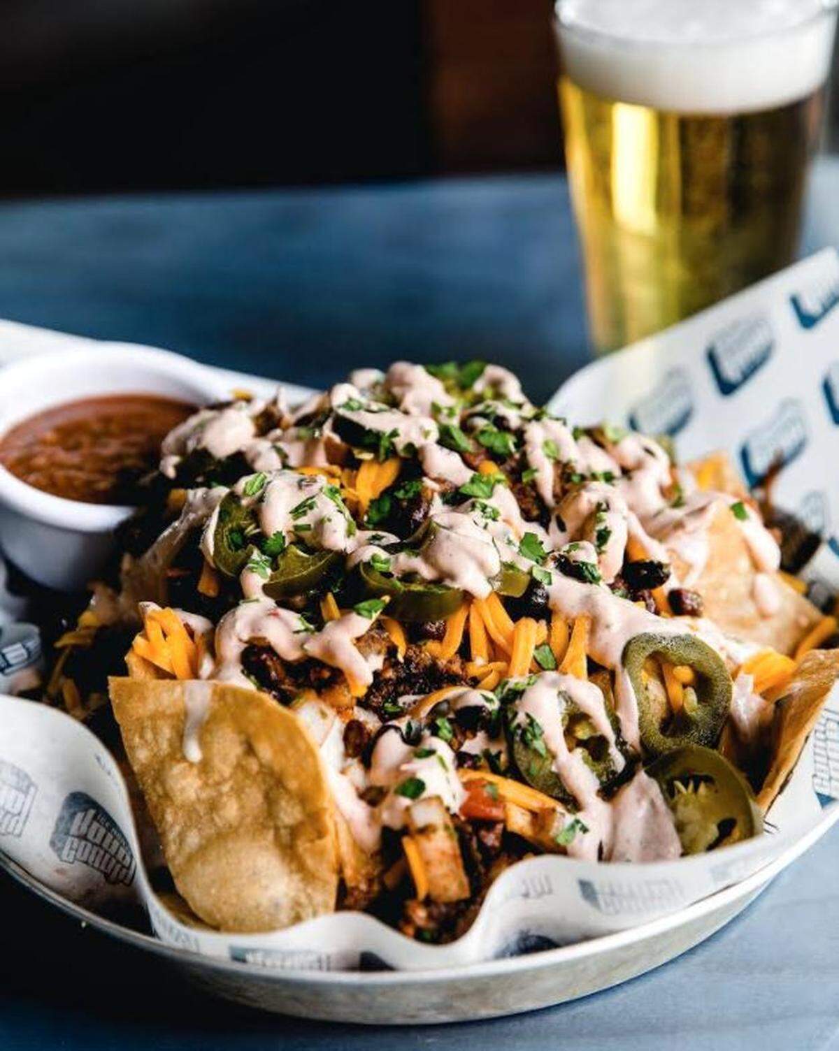 County Road Ice House’s new smoked brisket nachos.