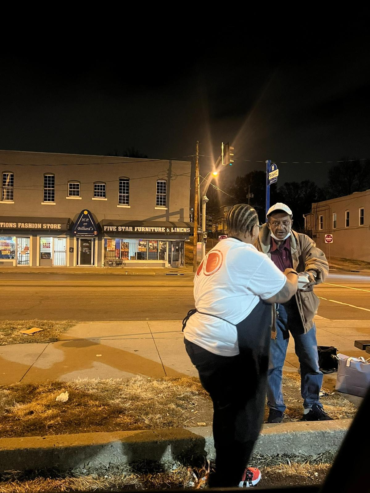 “We want these people to experience food that we would eat and want to feed our families. There is a certain amount of dignity that people should be able to maintain,” says caterer Lannie Smith, delivering meals to the homeless on the streets.