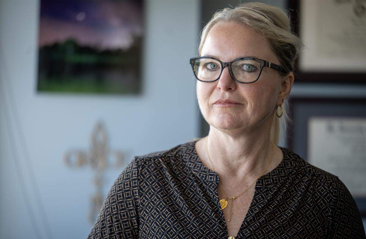 Katie Aldis, 54, a healthcare worker and Army Reserve major, says she was sexually assaulted during a massage last month at Om Grown Yoga Studio in Baldwin City, Kansas. She’s speaking out to encourage others to come forward and prevent others from being harmed. 