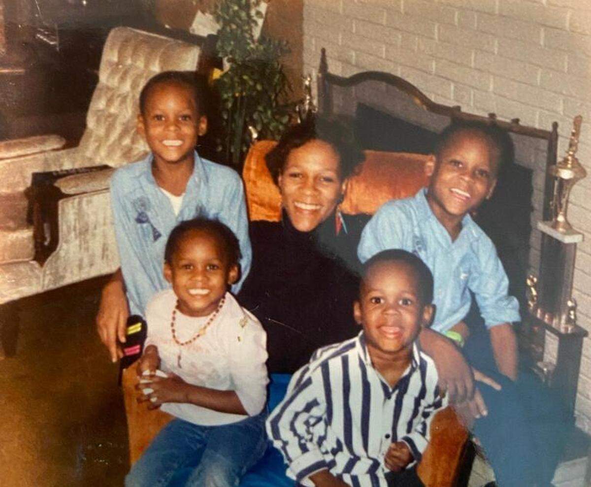 In this photo from the early 1990s, Ophelia Williams, now 60, is seen with her four children. 