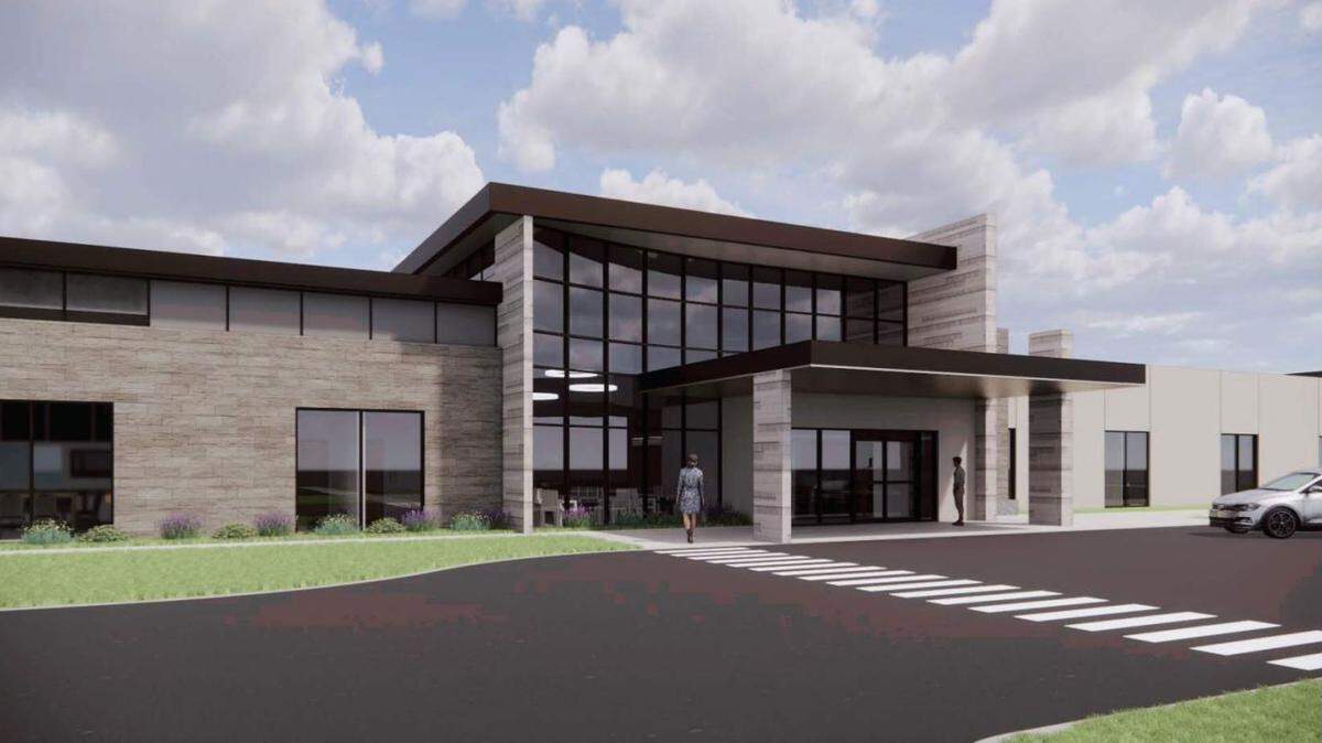 A rendering of the proposed plans for the OASA Behavioral Health Hospital in Olathe.