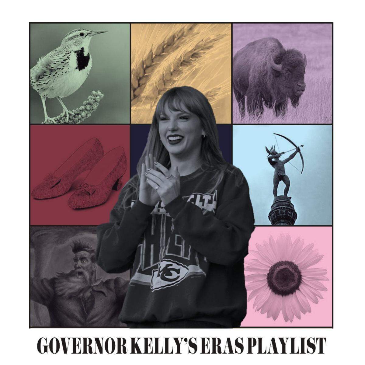 The Taylor Swift playlist that Gov. Laura Kelly’s staff gifted her.