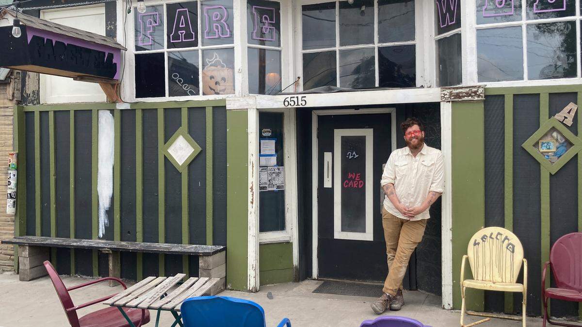 Max Popoff, owner of Farewell, a music venue at 6515 Stadium Drive in the Leeds neighborhood of Kansas City. Jackson County recently reassessed the value of the property from $56,000 to close to near $700,000, an 1,1000% increase that Popoff appealed.