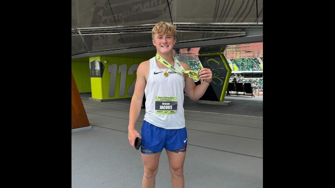 Local high school junior Bryson Jacobs wins javelin title at Nike Outdoor Nationals