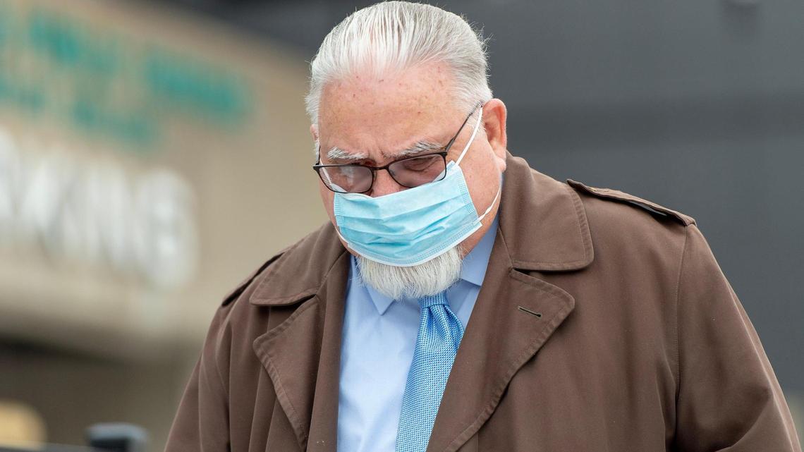 Former Kansas City, Kansas, police detective Roger Golubski walks to a hearing at the federal courthouse on Thursday, Jan. 12, 2023, in Topeka.