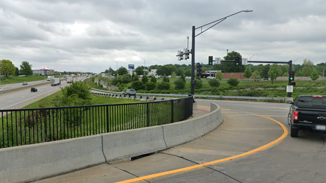 A Google Maps image shows Interstate 70 near Woods Chapel Road, where police say one person died Friday evening.
