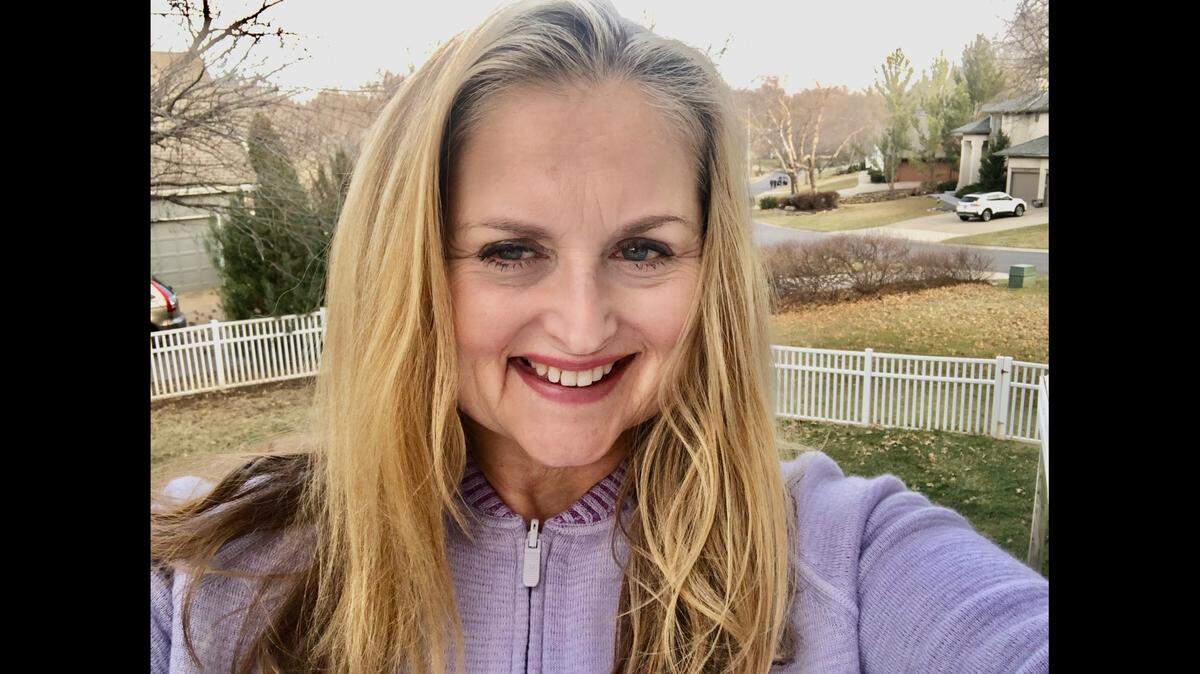 No Photoshopping was used after Sherry Kuehl took this selfie.