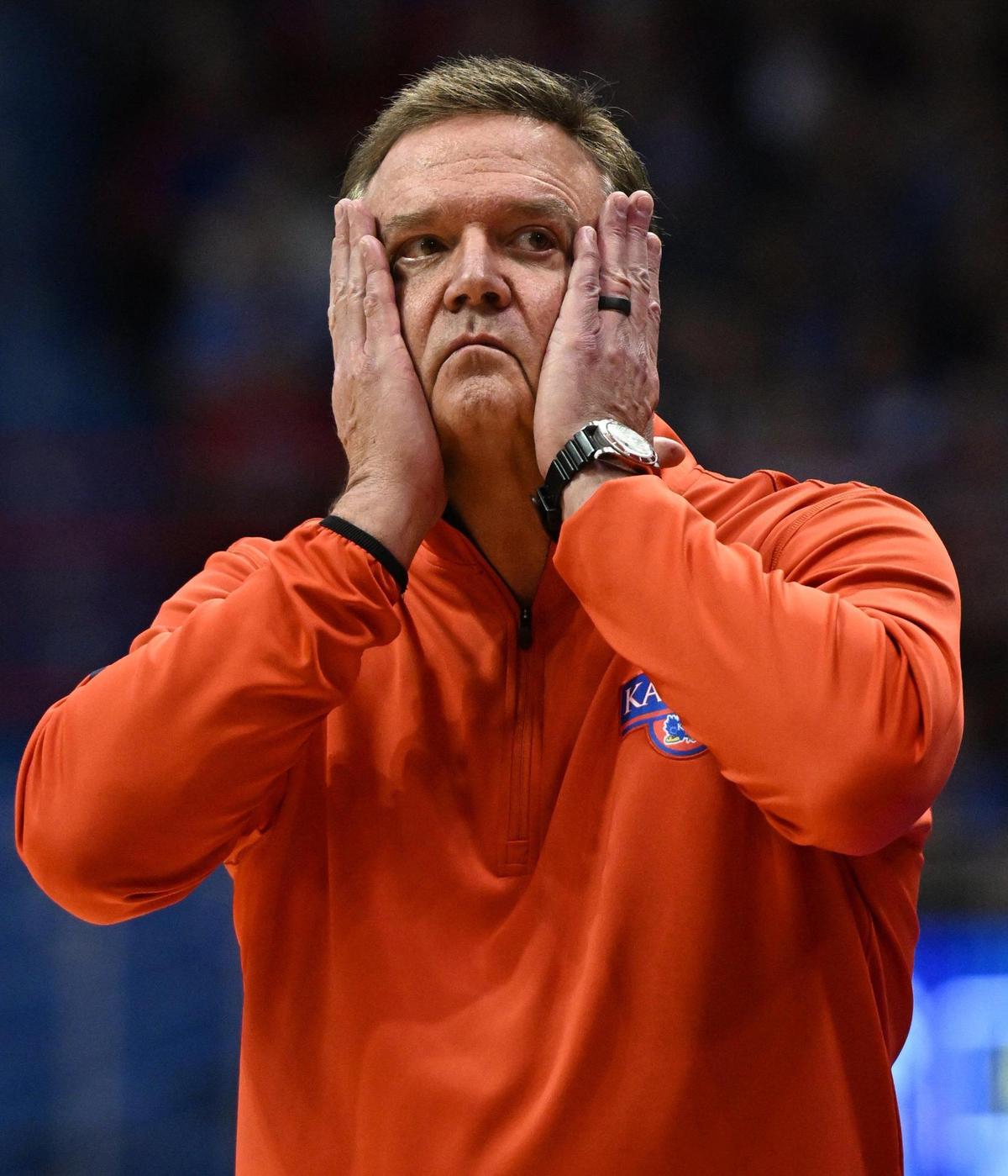 There were frowns all around Allen Fieldhouse Saturday, and Kansas coach Bill Self had to be wearing the biggest one, as his Jayhawks fell further and further behind during the second half of Saturday’s Big 12 Conference game at Allen Fieldhouse. TCU beat KU, 83-60.