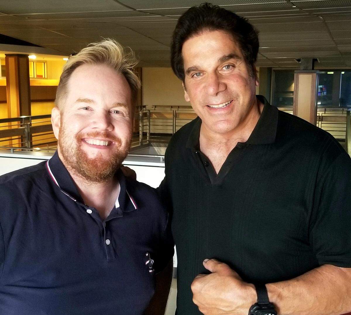 Mackie with TV’s “Incredible Hulk” Lou Ferrigno.