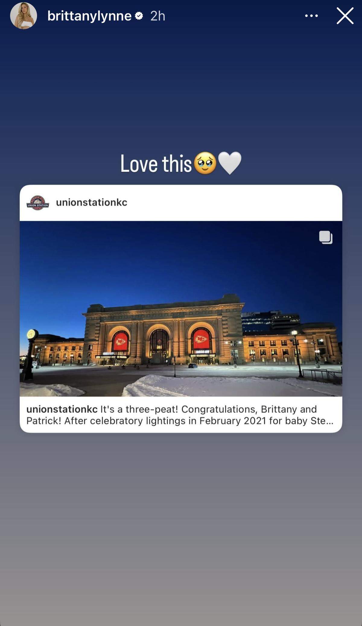 Brittany Mahomes sent Union Station some love, too.