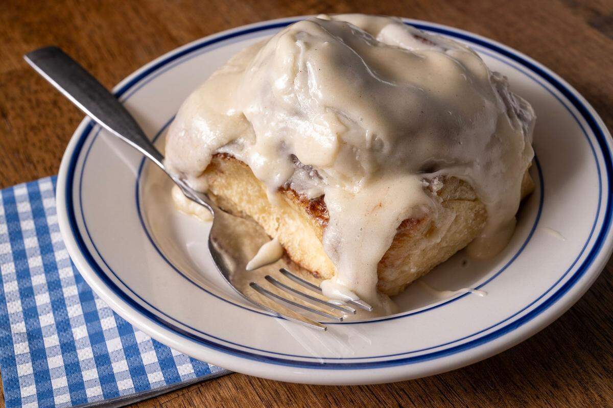 The Cinnamon Roll $6, at Hemma Hemma, 7122 Wornall Rd, Kansas City. 